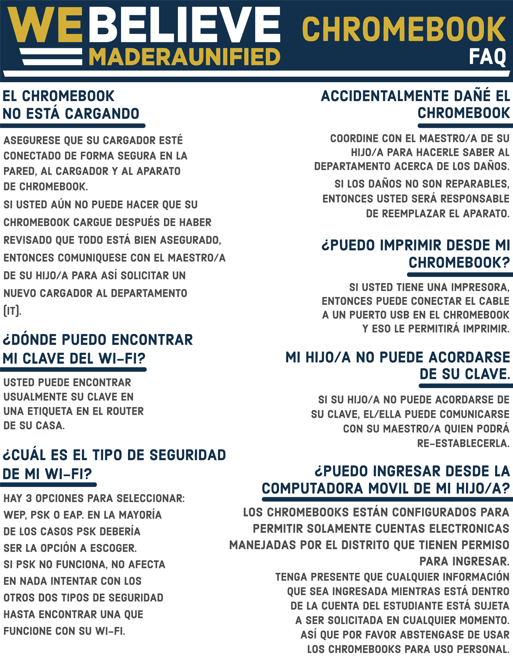 FAQ en Espanol 